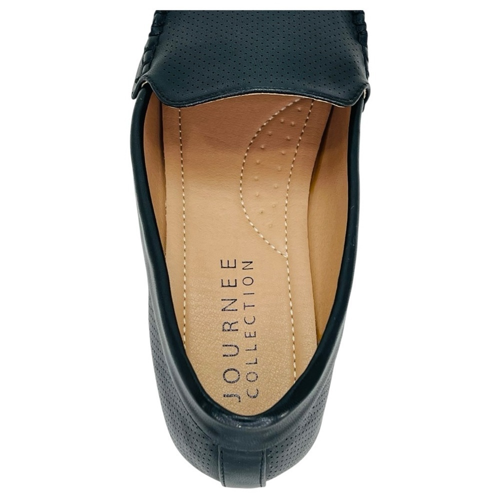 Journee Collection Halsey Black Faux Leather Womens Flats Size 8.5M - Picture 7 of 11